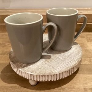 Urban Outfitters (Set of 2) Stoneware Beverage Mugs Taupe